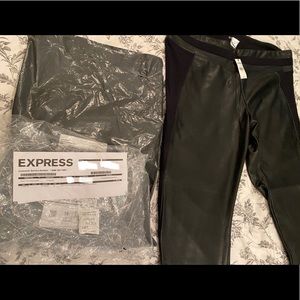 Pitch Black High Waisted Vegan Leather Leggings